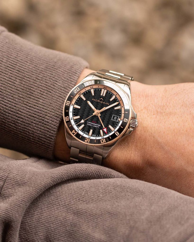 Norqain Marks a Two-Tone Premier with the Adventure Neverest 41mm GMT Steel & Gold LE