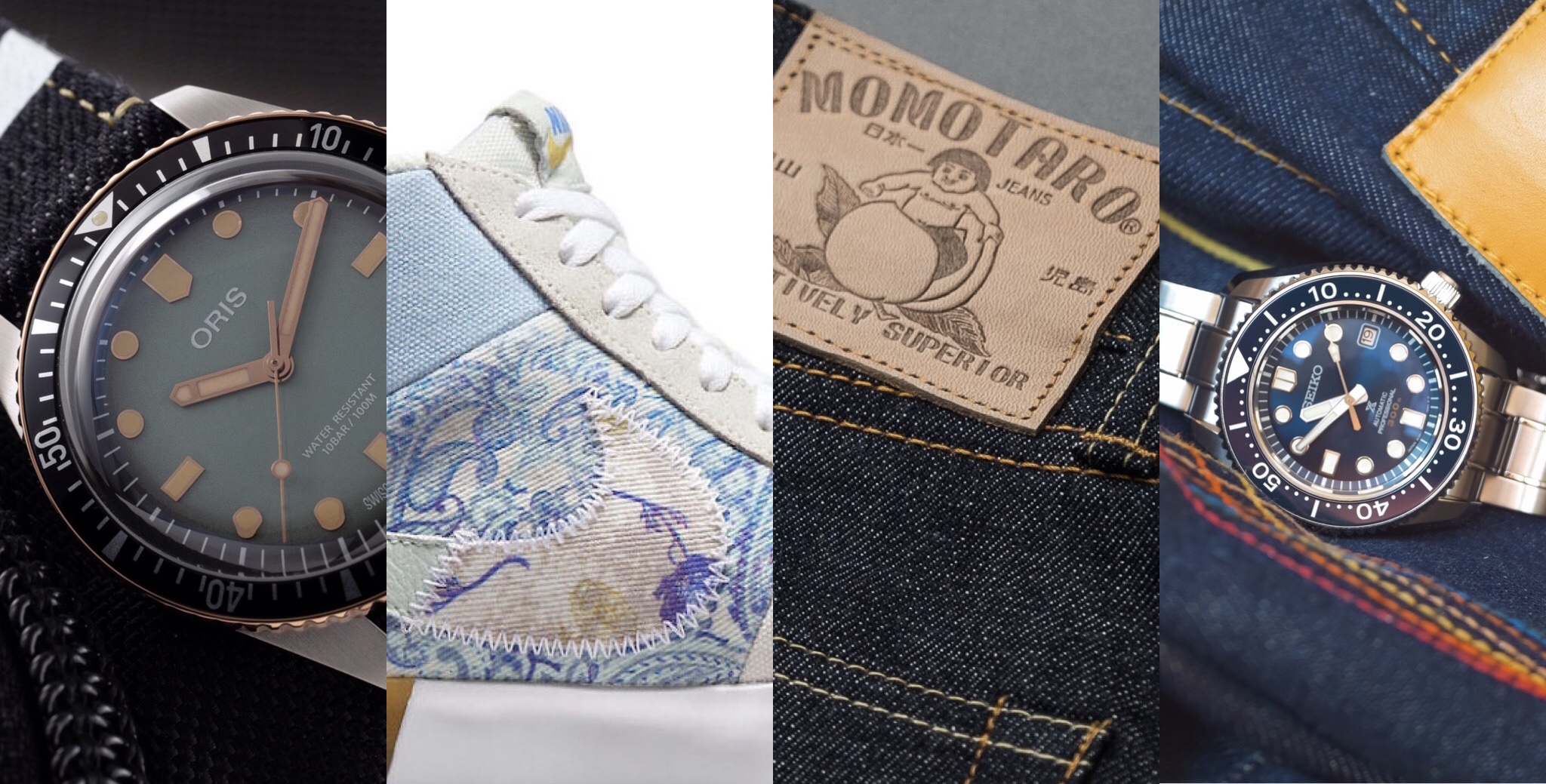 #DENIM: Embrace The Blues With Jeans, Straps, Sneakers, And Watches From Oris, Seiko, And Hublot