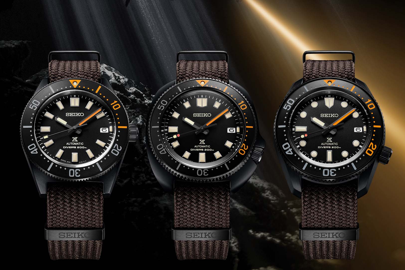 Four Seiko Favorites Get A Stealthy Yet Playful Makeover — “The Black Series” Limited-Edition Dive Watches