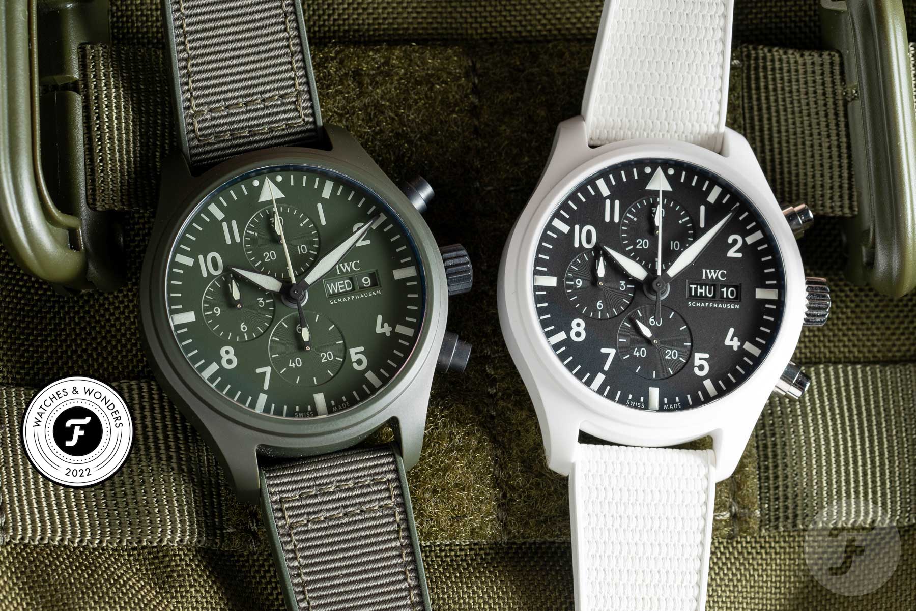 IWC Introduces The Green Pilot’s Watch Chronograph Top Gun Edition “Woodland” And White “Lake Tahoe”