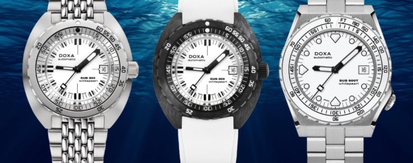 Introducing – White is the New Black at Doxa with an Entire Collection of Whitepearl SUB Watches