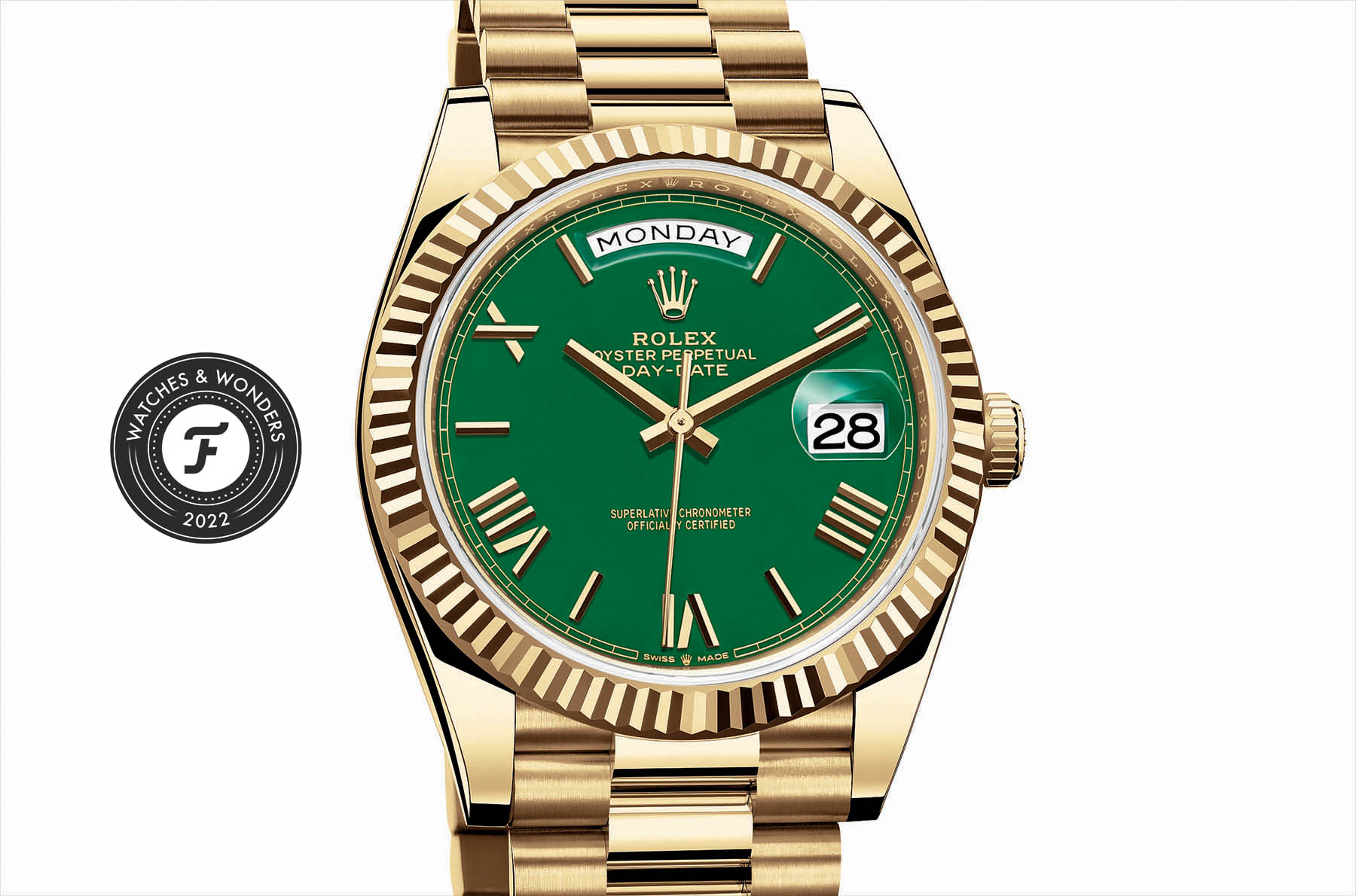 The Rolex Day-Date 40 With Green Lacquered Dial