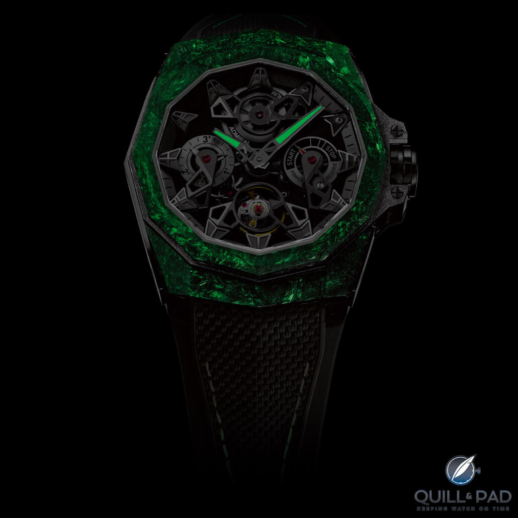 Corum Admiral 45 Openworked Luminescent Carbon: Forget The Day, Bring On The Night!