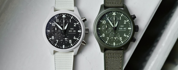 Introducing – IWC Pilot’s Chronograph In Coloured Ceramic: The TOP GUN Lake Tahoe and Woodland (Live Pics & Price)