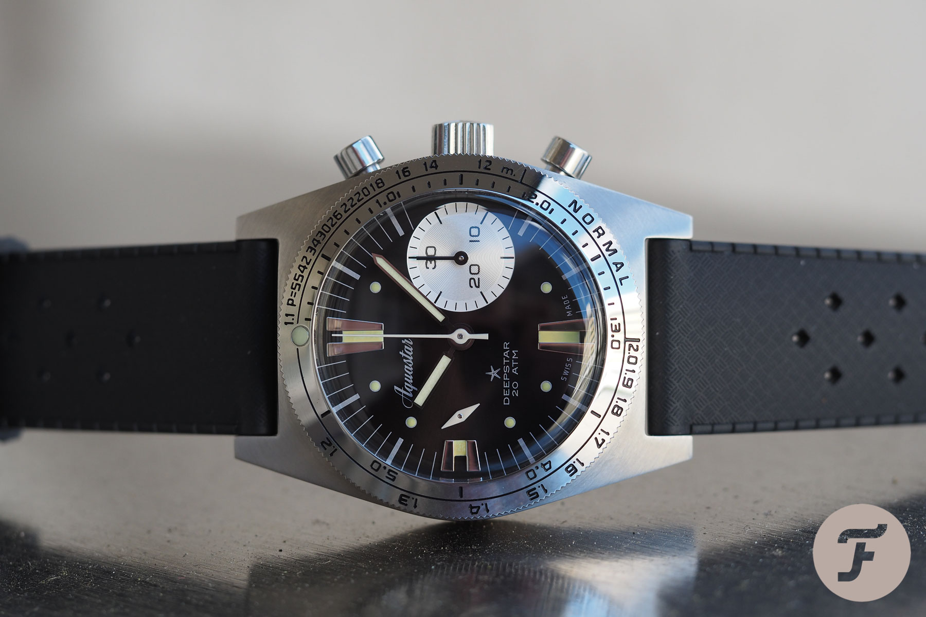 Hands-On With The New 39mm Aquastar Deepstar Chronograph