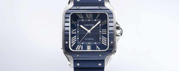Introducing – The Santos de Cartier Goes Blue from Strap to Bezel