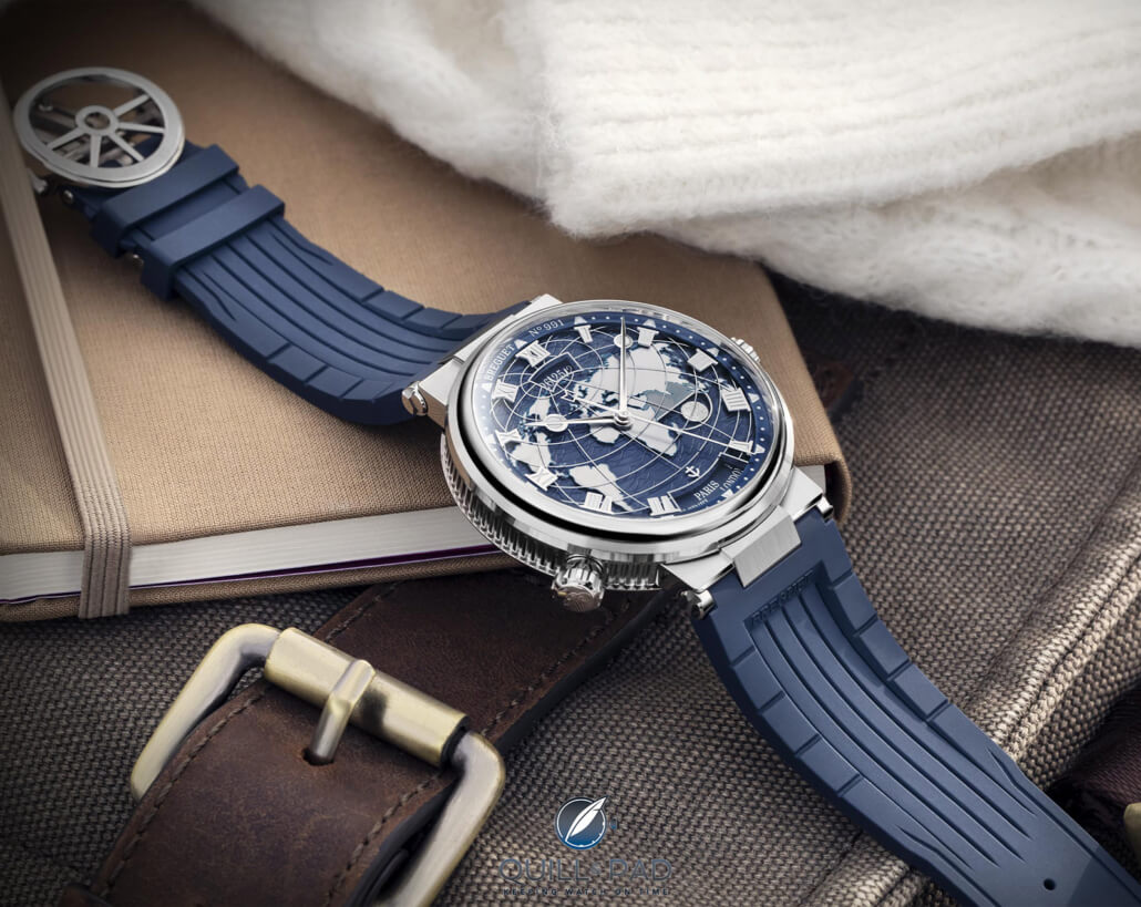 Breguet Marine Hora Mundi 5557: Instant-Change Time Traveler Now Has One Of Its Best Dials