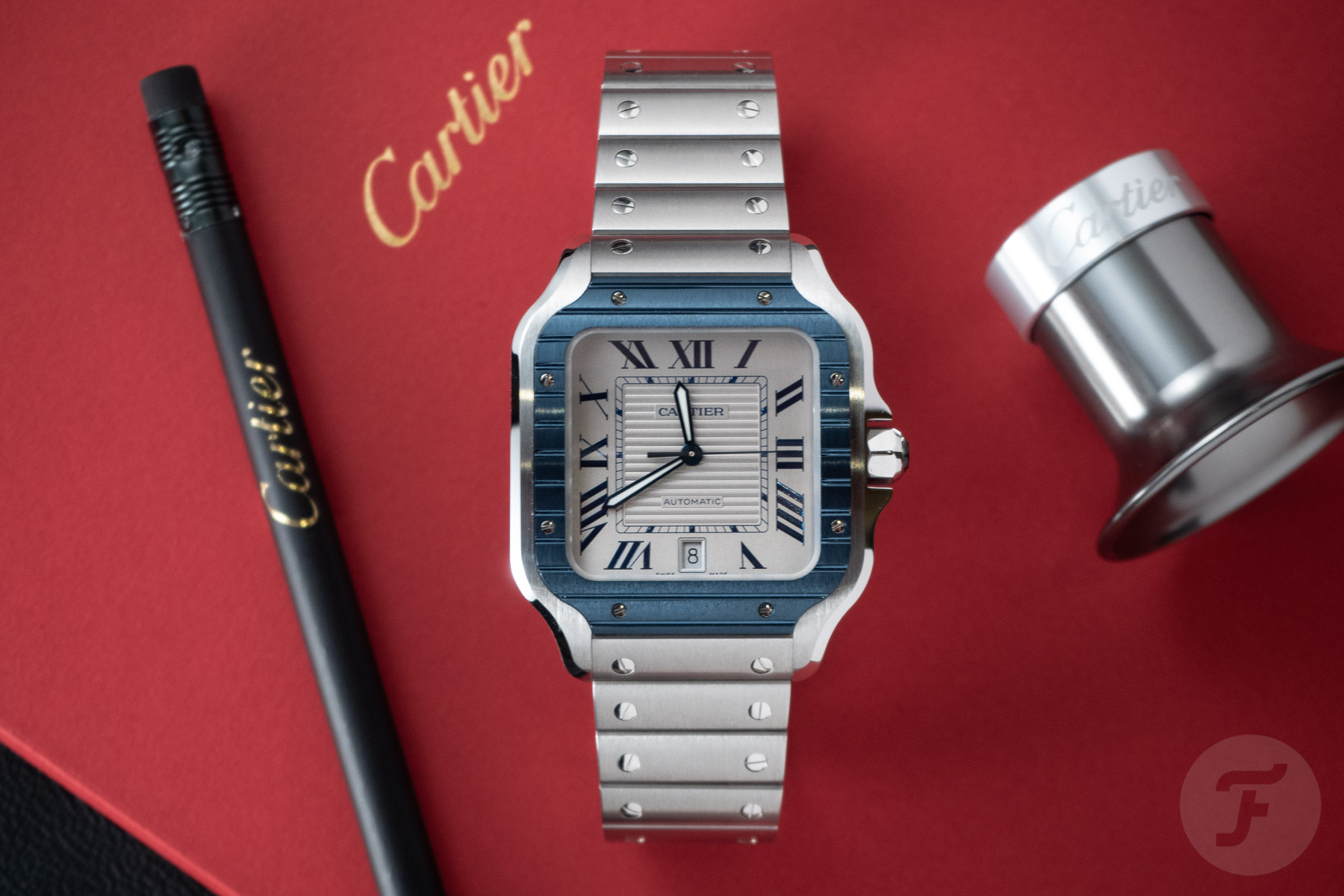 Hands-On: The New Santos De Cartier — A Sporty Twist Of Color For A Cartier Classic