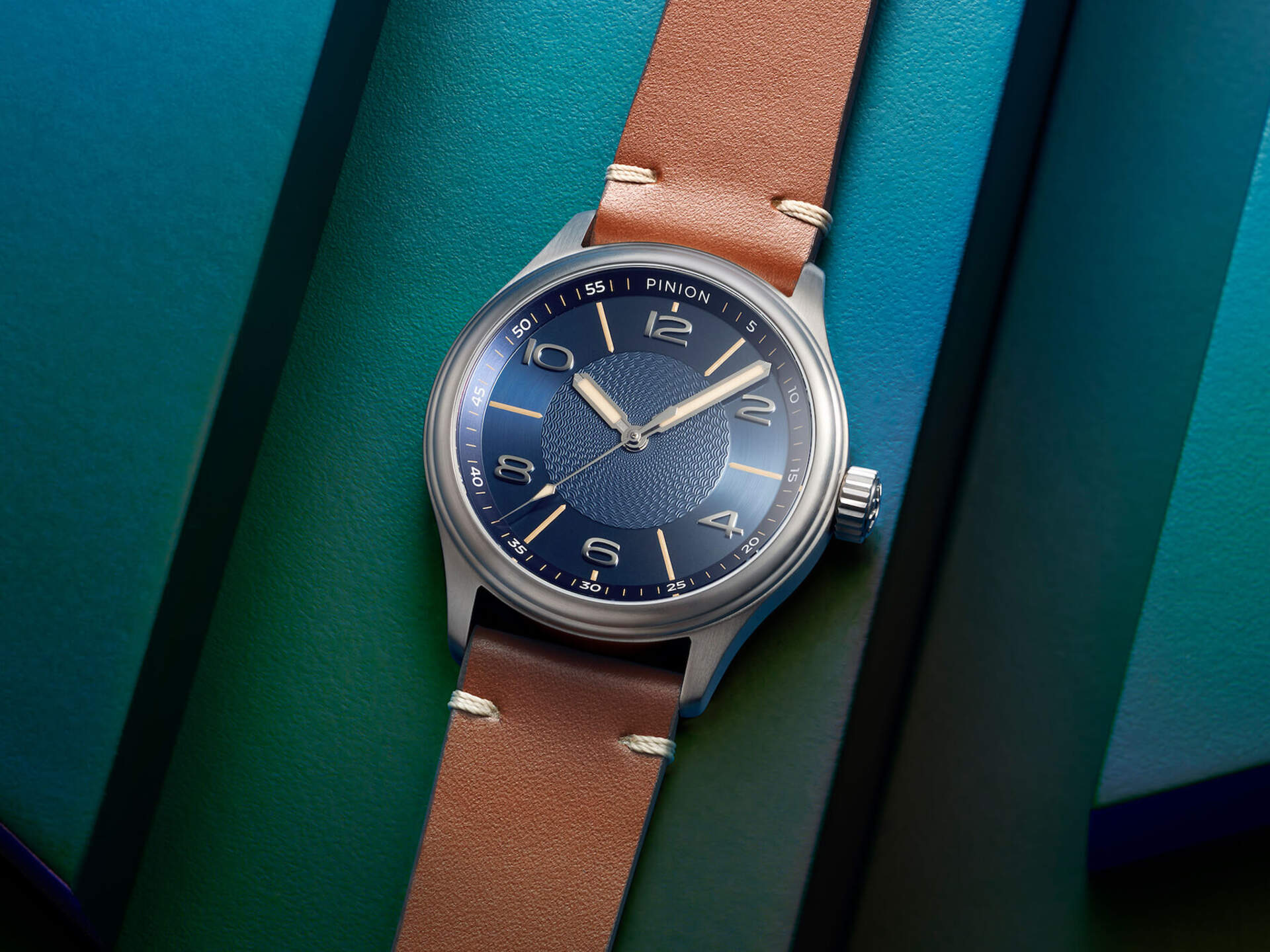 Introducing The 38mm Pinion Neutron With Guilloché Dials In Black, Blue, And Dusky Pink