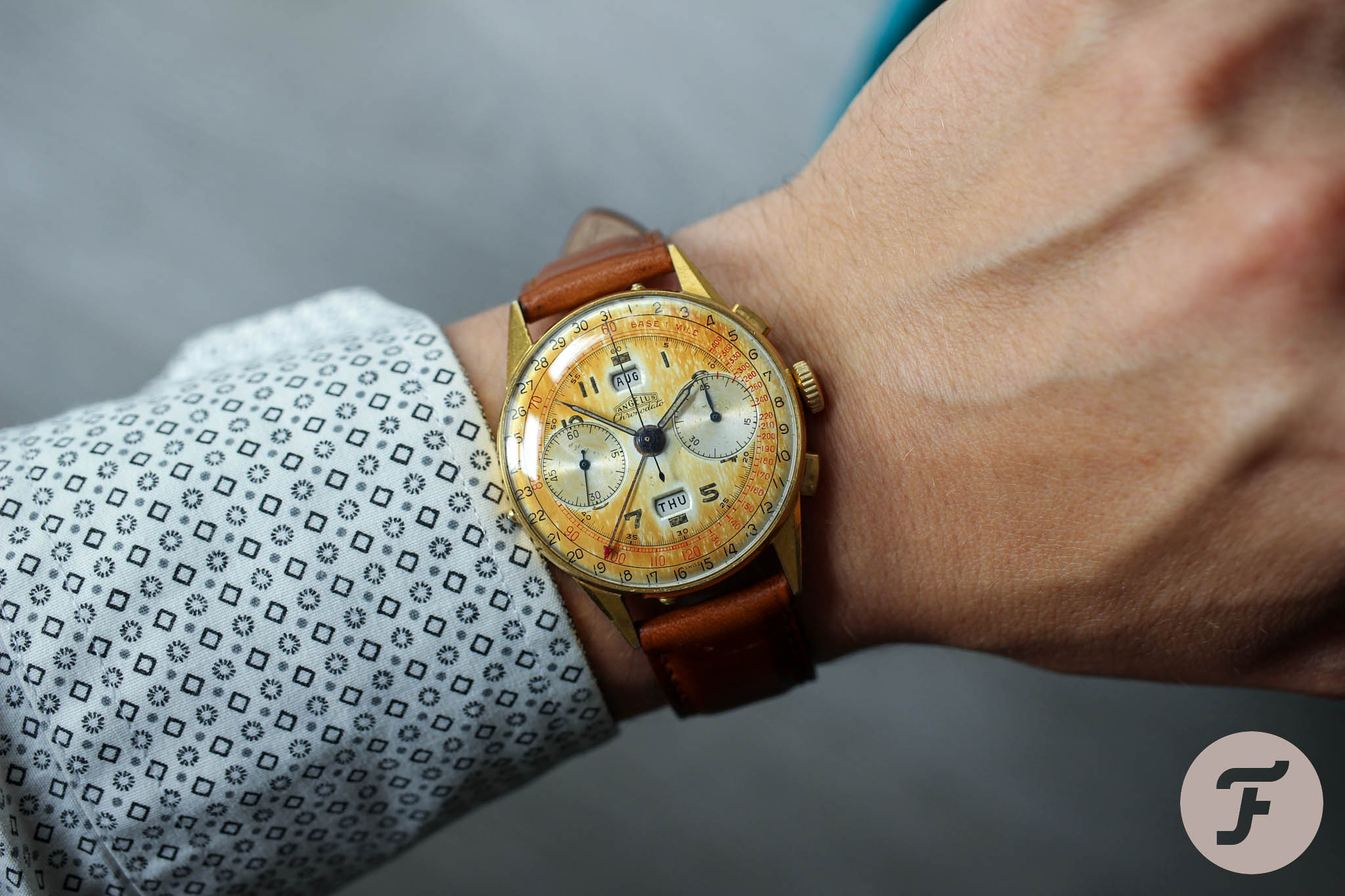 #TBT Angelus Chronodato With A Fiery Dial