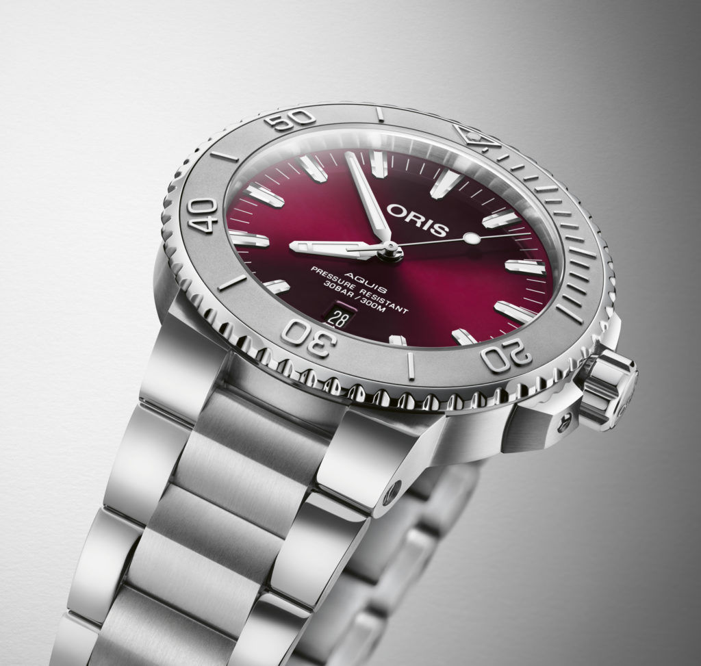 Diving into Color: Oris Introduces the Aquis Date Cherry 43.5mm