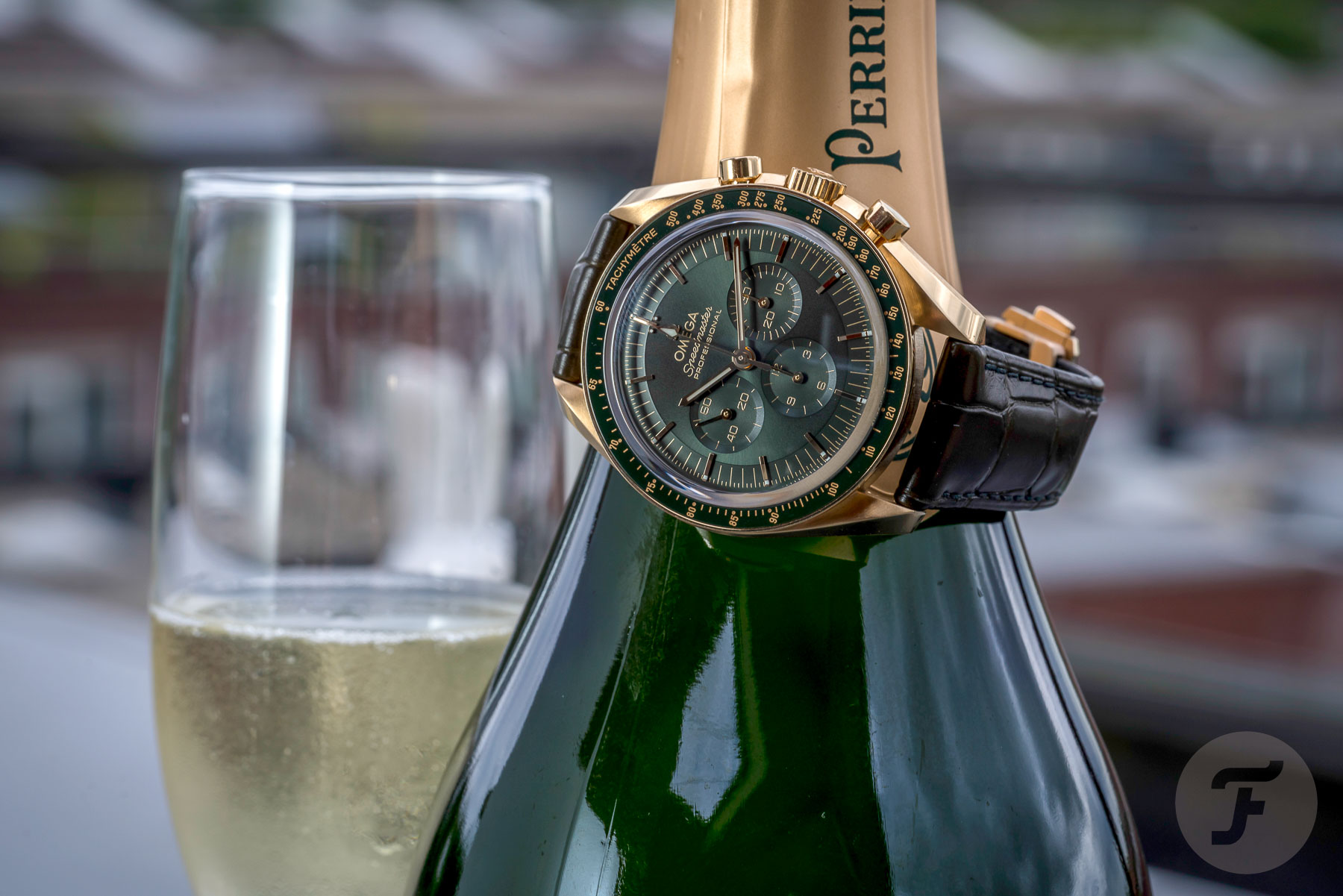 The Green Omega Speedmaster Moonwatch In Moonshine Gold Might Not Be The Best But Still Looks Like A Winner