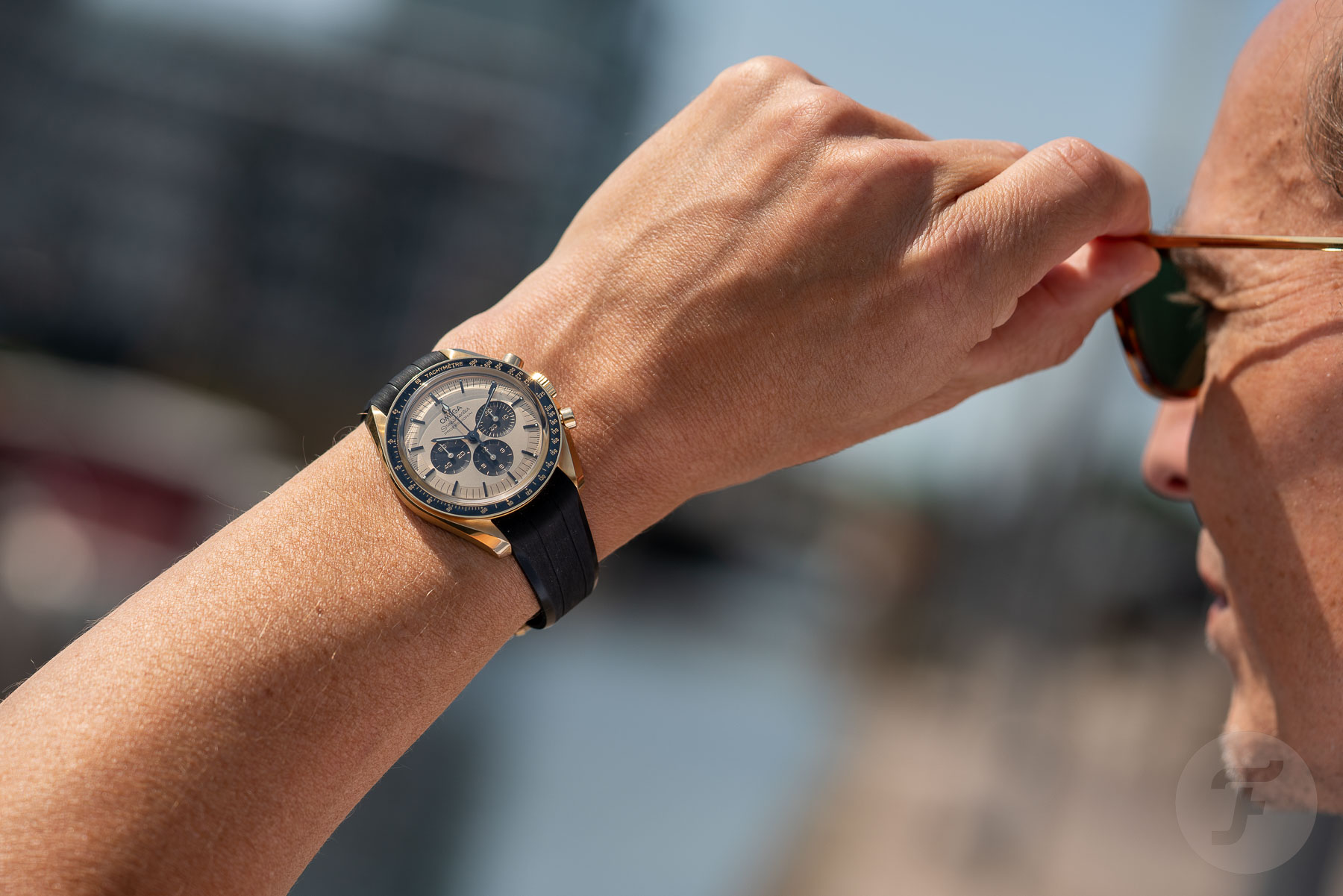My Ultimate Summer Watch Is The Omega Speedmaster Professional Moonshine Gold “Panda”
