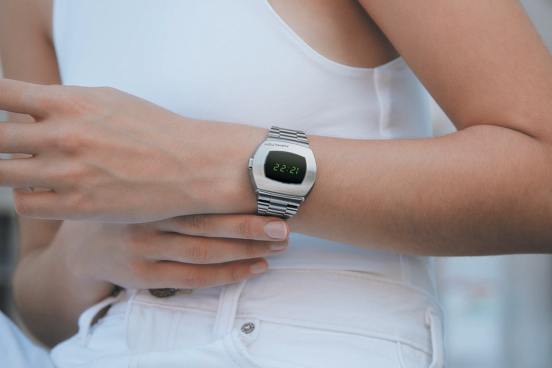 The New Hamilton PSR With Green Display — A Watch No Longer Just For Spies