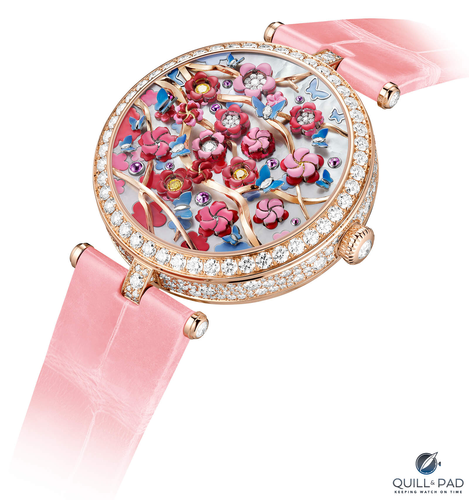 Van Cleef & Arpels Lady Arpels Heures Florales Cerisier: A Perpetually Blooming Microcosm Of Floral Gears