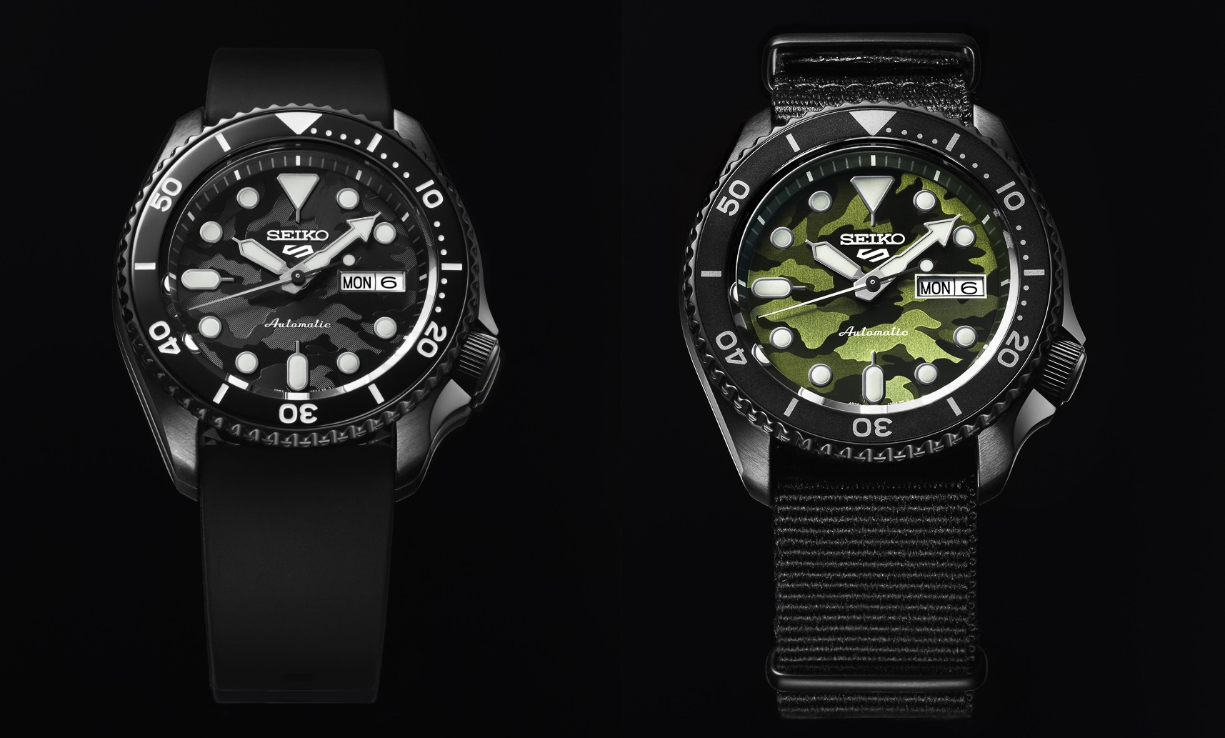 Seiko Adds Two New Camo Models To Its 5 Sports Lineup