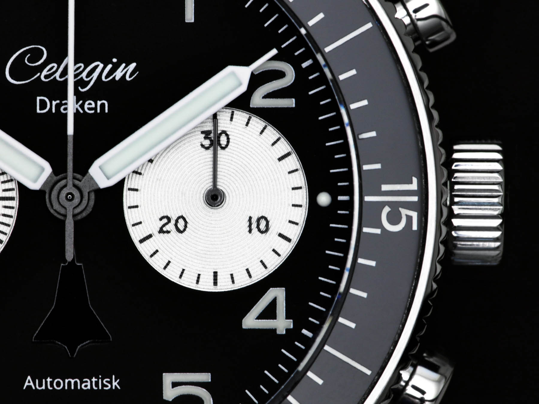 Introducing The New Celegin Draken Chronograph — A Reverse-Panda Twist To The Swedish Brand’s Pilot’s Watch