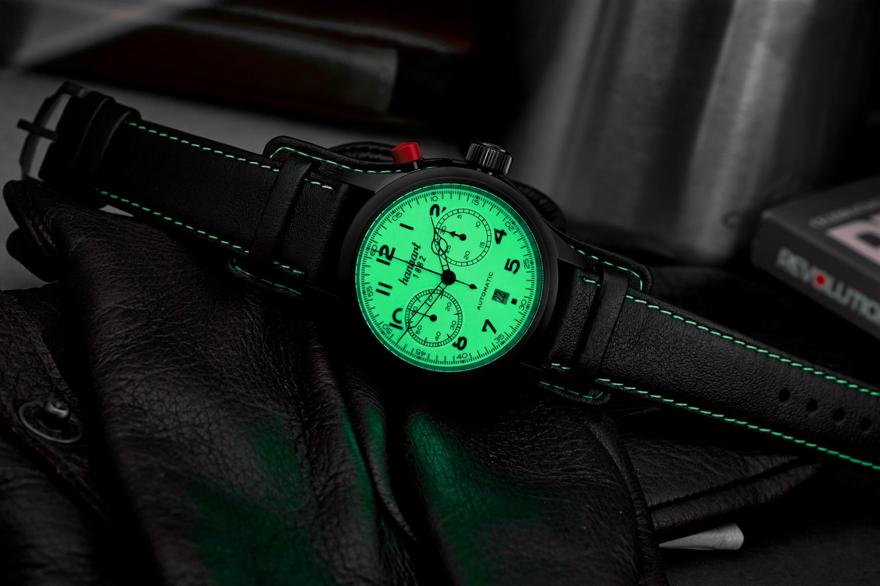 It’s #FliegerFriday With The Lume-Dial Hanhart Night Pilot
