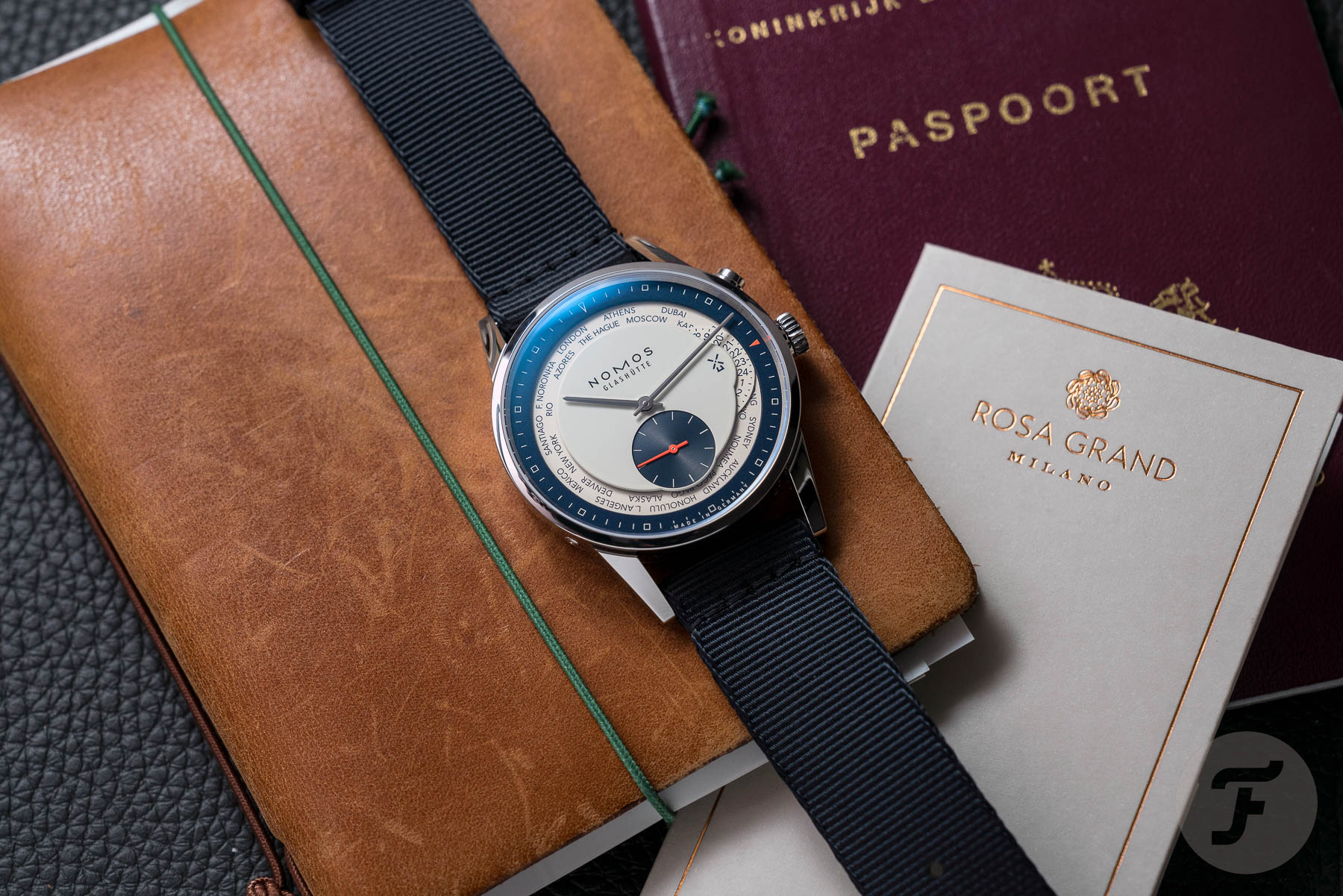 Available Now In The Fratello Shop: The Fratello × NOMOS Glashütte Weltzeit “Blue Panda” Limited Edition