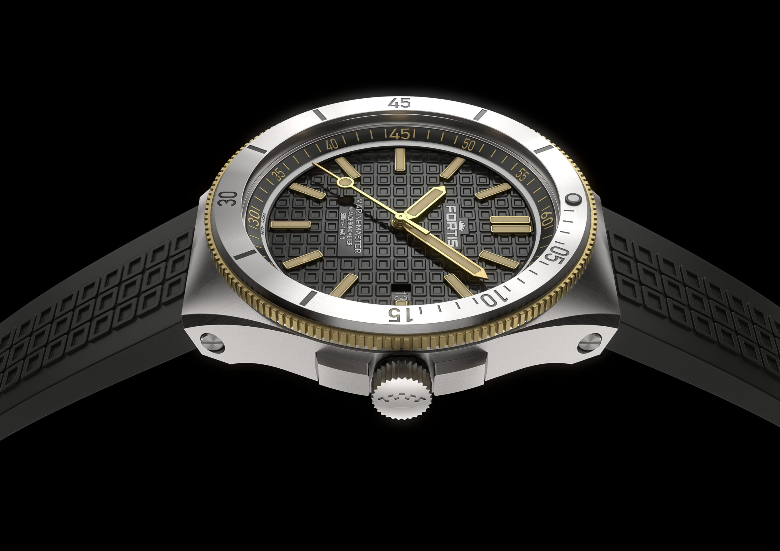 Fortis Introduces Marinemaster M-44 Black Resin Gold