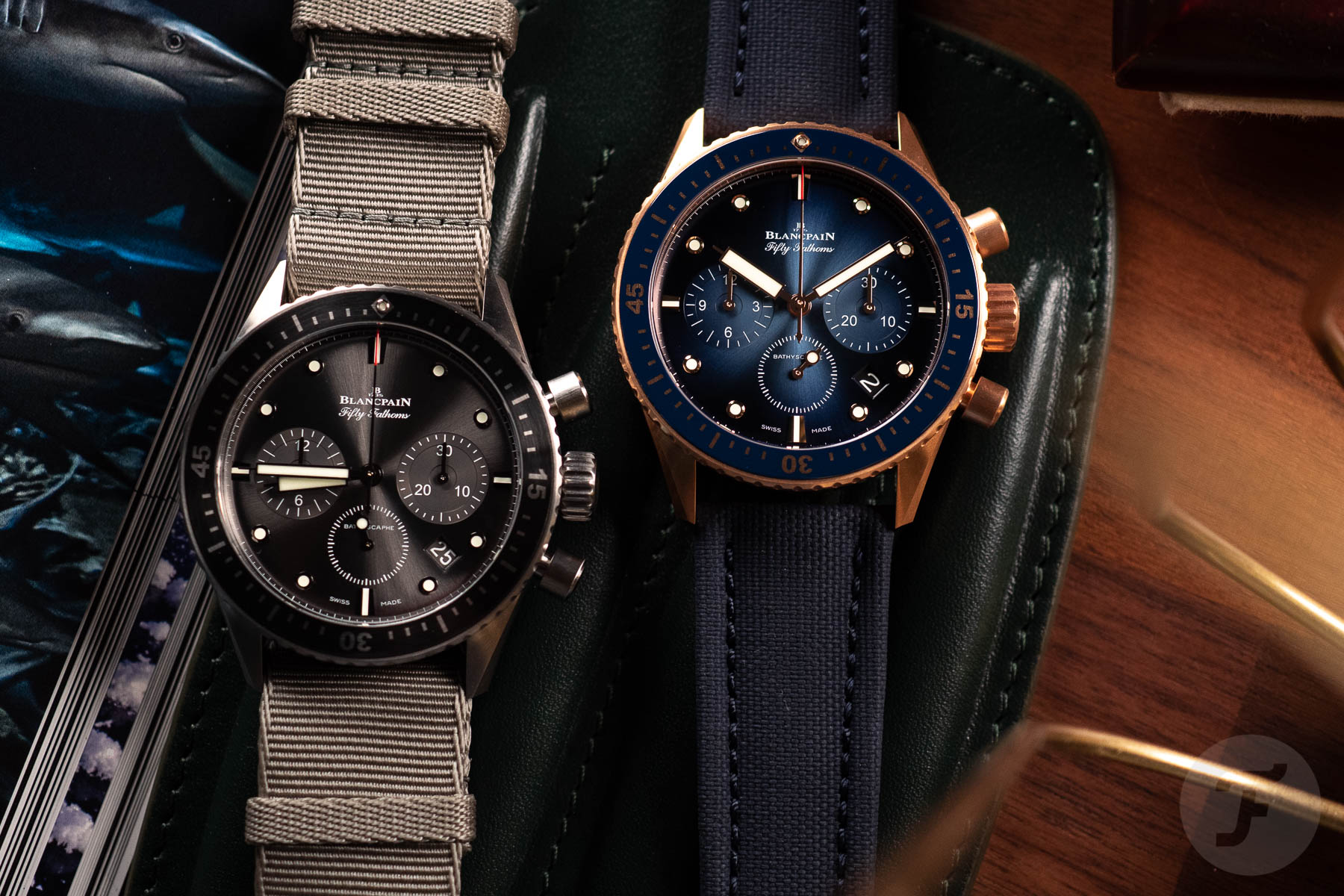 Hands-On With Two New Versions Of The Blancpain Fifty Fathoms Bathyscaphe Chronographe Flyback