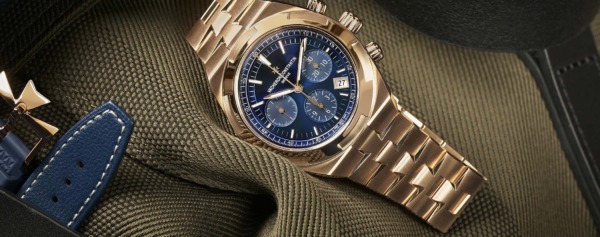 Introducing – The Dashing Pink Gold and Blue Dial Vacheron Constantin Overseas Chronograph