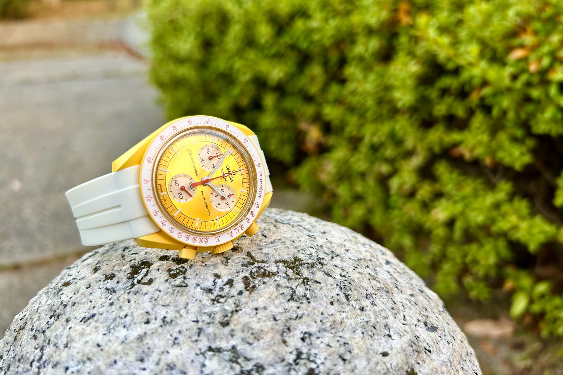 Strap Check: My Omega × Swatch MoonSwatch Mission To The Sun On Two Brilliant Rubber Options From Perpetual Straps