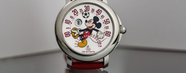 Introducing – The Gérald Genta Arena Bi-Retrograde With Mickey Mouse Playing Football (Live Pics & Price)