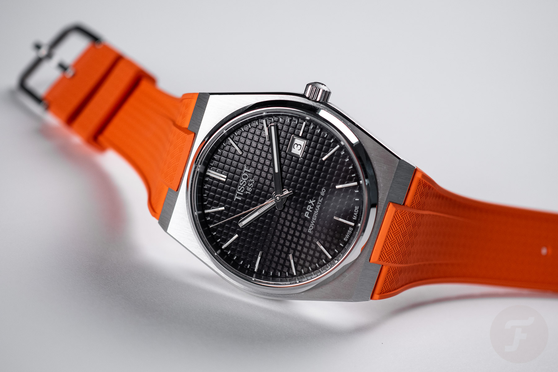 The Integrated Delugs Rubber Straps For The Tissot PRX Are A Perfect Fit