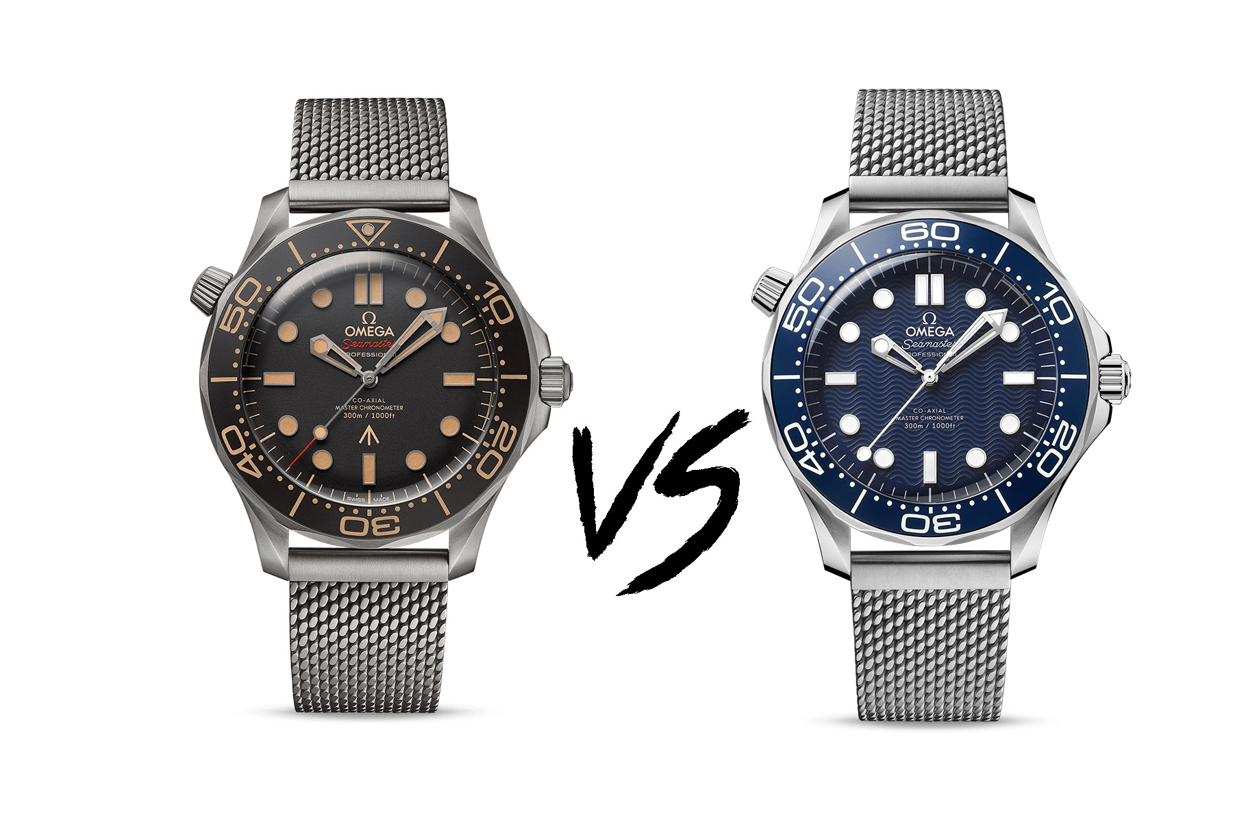 Sunday Morning Showdown — Omega Seamaster Diver 300M No Time To Die Vs. James Bond 60th Anniversary