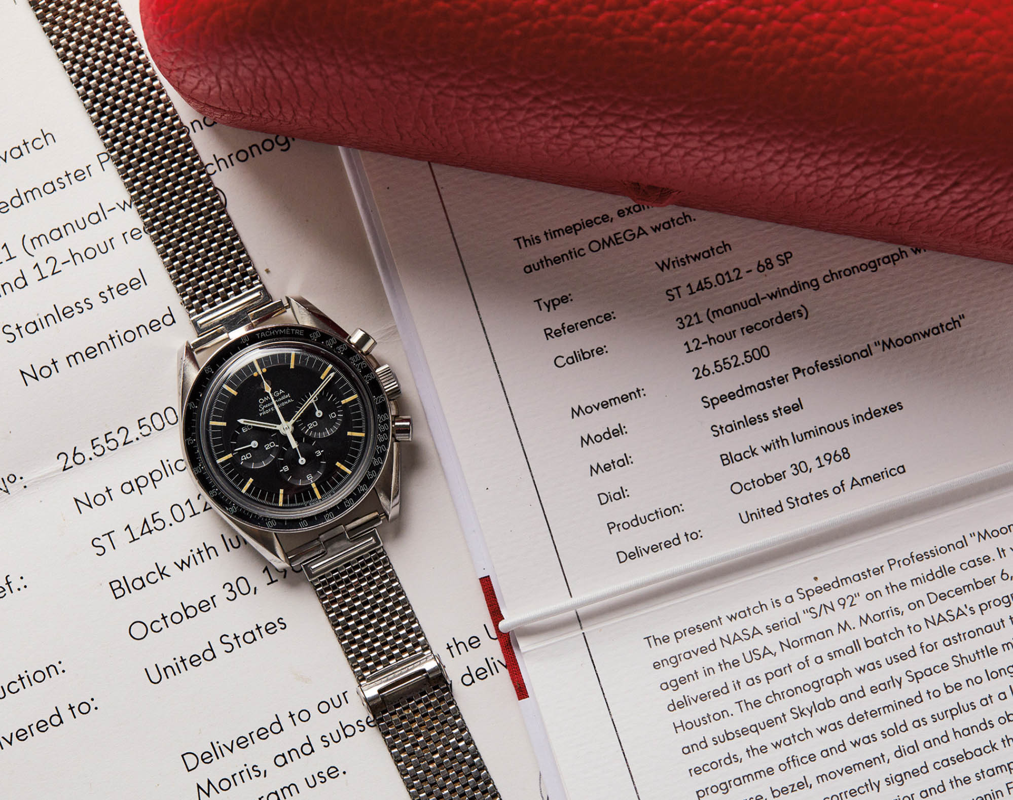 A NASA-Issued Omega Speedmaster Professional 145.012-68SP Up For Auction