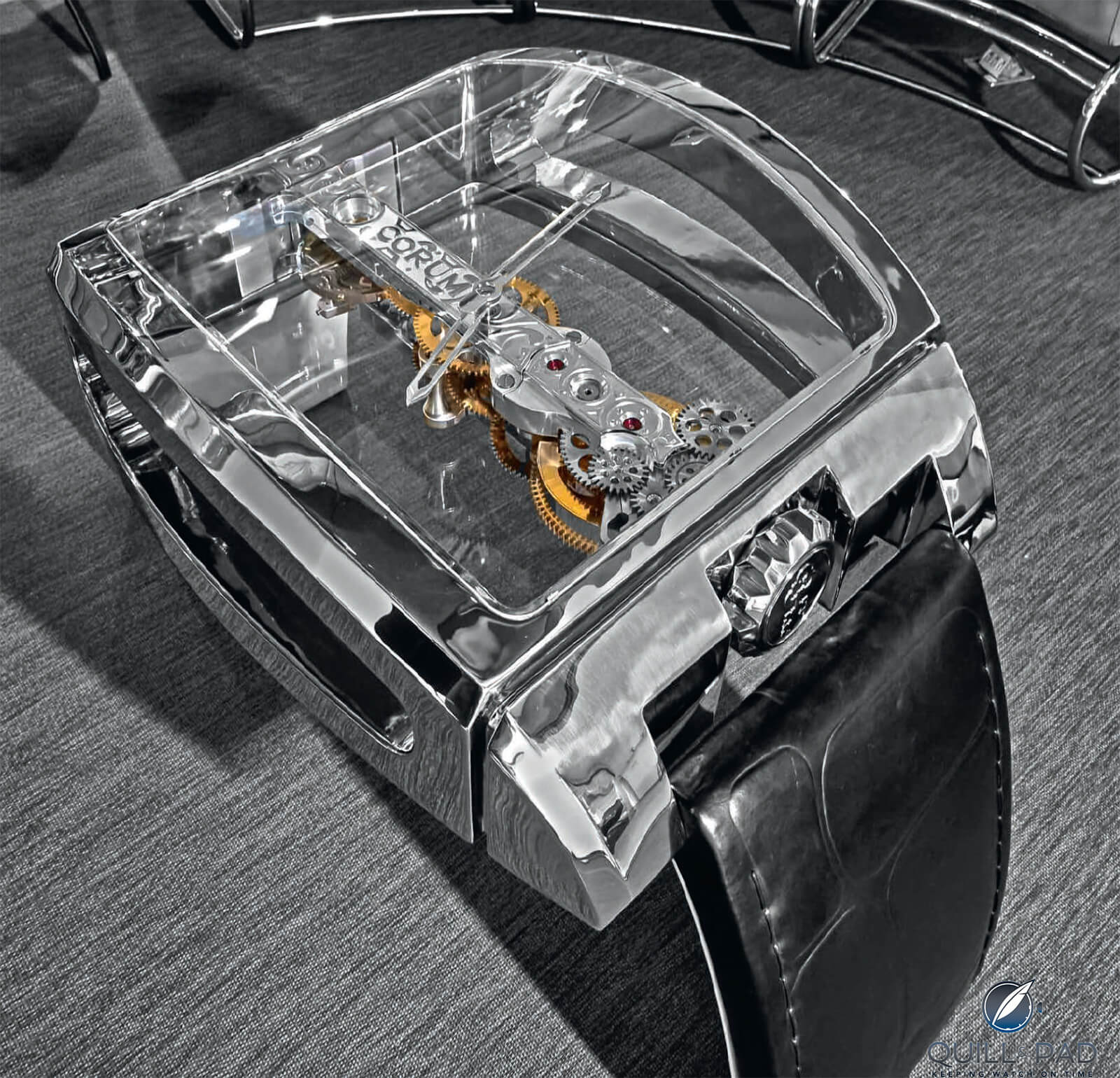 Corum Golden Bridge Table Clock: A Macro Mechanical Sculpture Right In Your Living Room