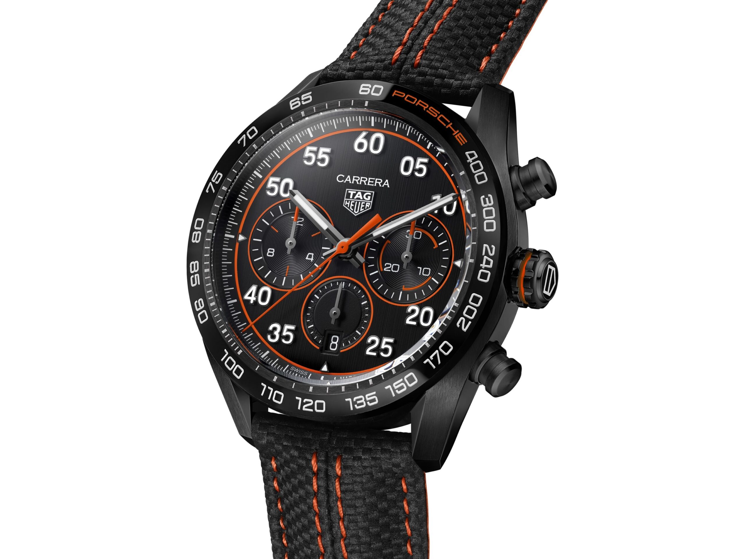 The TAG Heuer Carrera Chronograph x Porsche Orange Racing Hits the Road