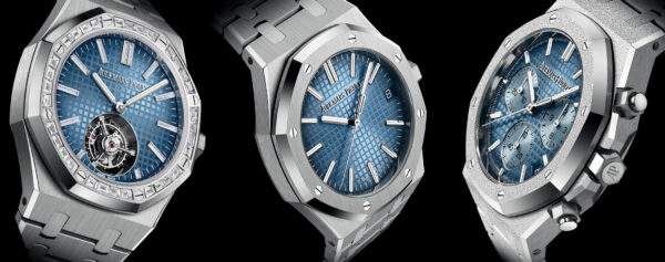 Introducing – Three AP Royal Oaks In 41mm White Gold Cases With Smoked Light Blue Dials