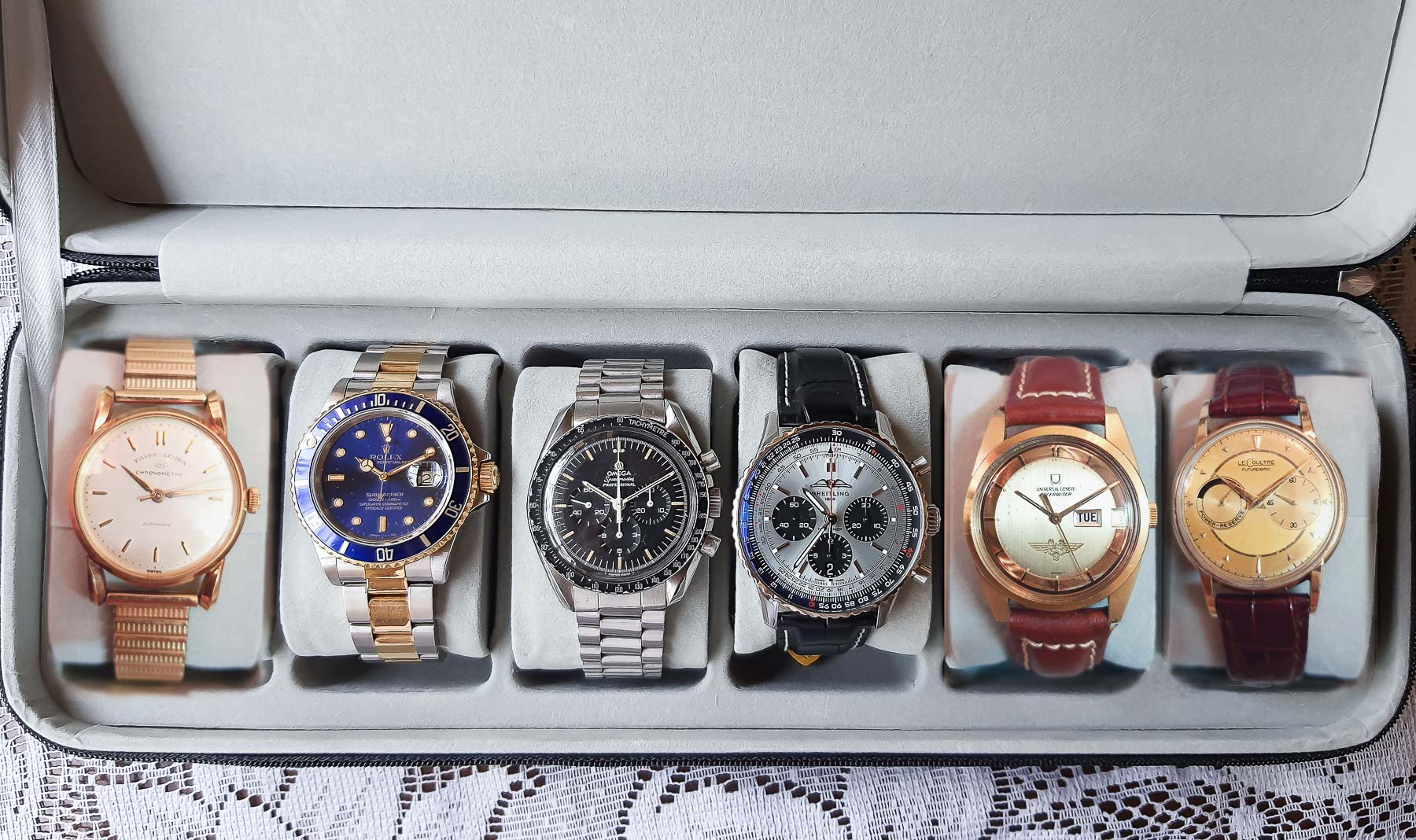 Watch Box Stories: Aashdin’s IWC, Rolex, Omega, Breitling, LeCoultre, And Universal Genève Watches