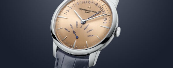 Introducing – The Salmon-Dial Vacheron Constantin Patrimony Retrograde Day-Date In Platinum