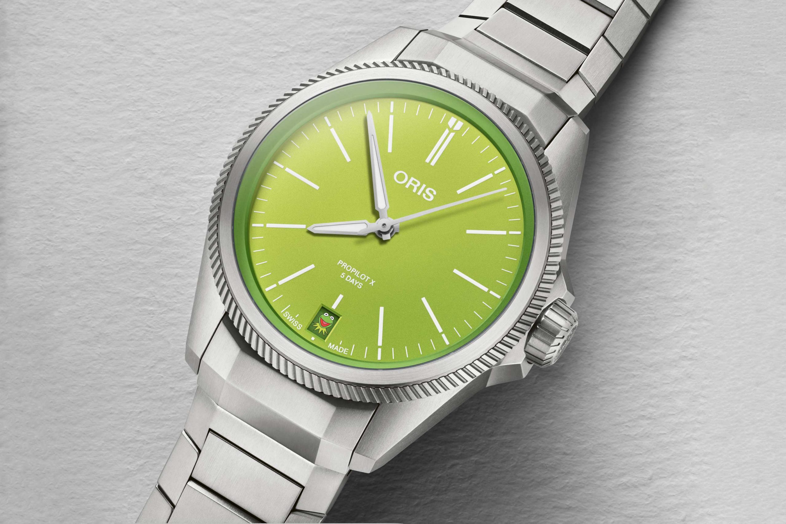 Introducing the Oris Propilot X Kermit Edition