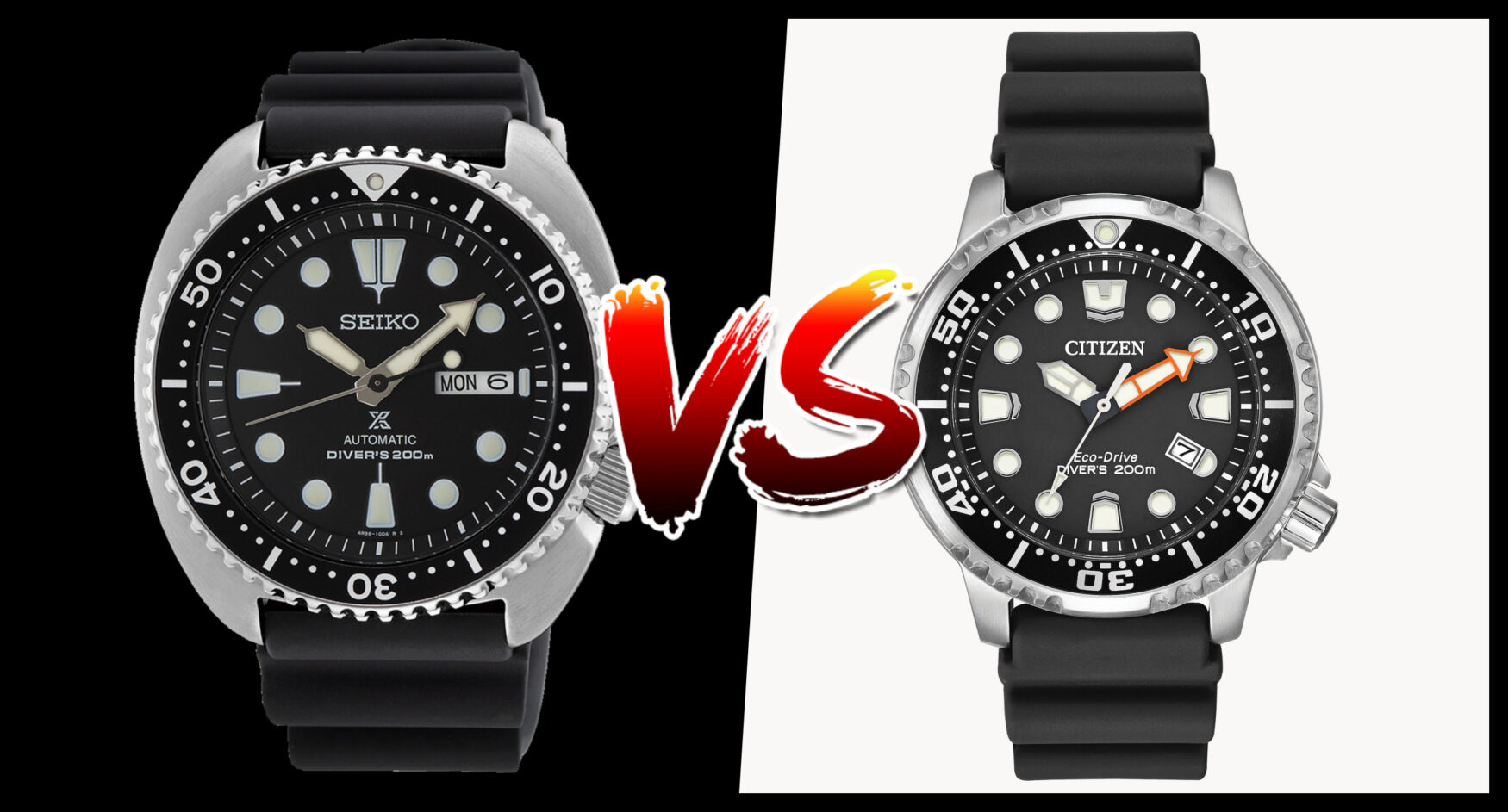 VERSUS: The Seiko Prospex Turtle takes on the Citizen Promaster Dive for entry-level underwater supremacy