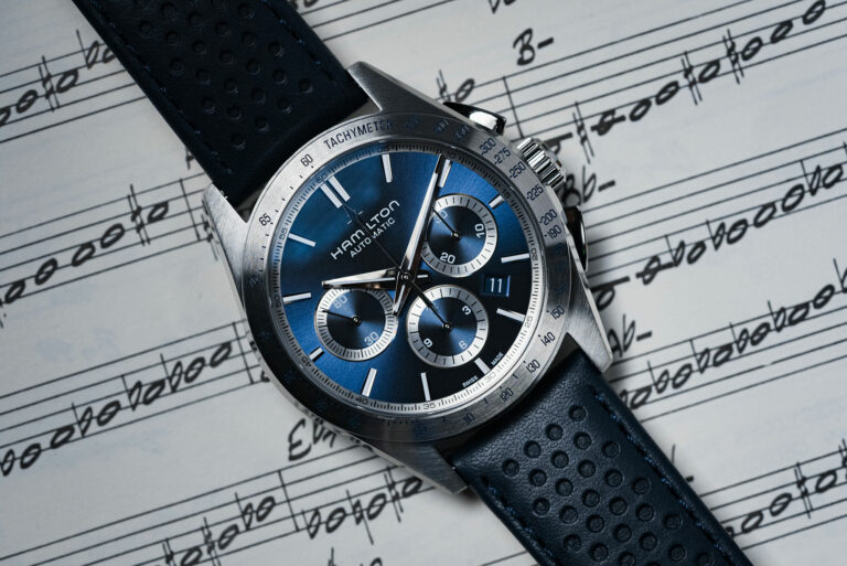 Indulge In Sporty Elegance With The Hamilton Jazzmaster Performer Automatic Chronograph