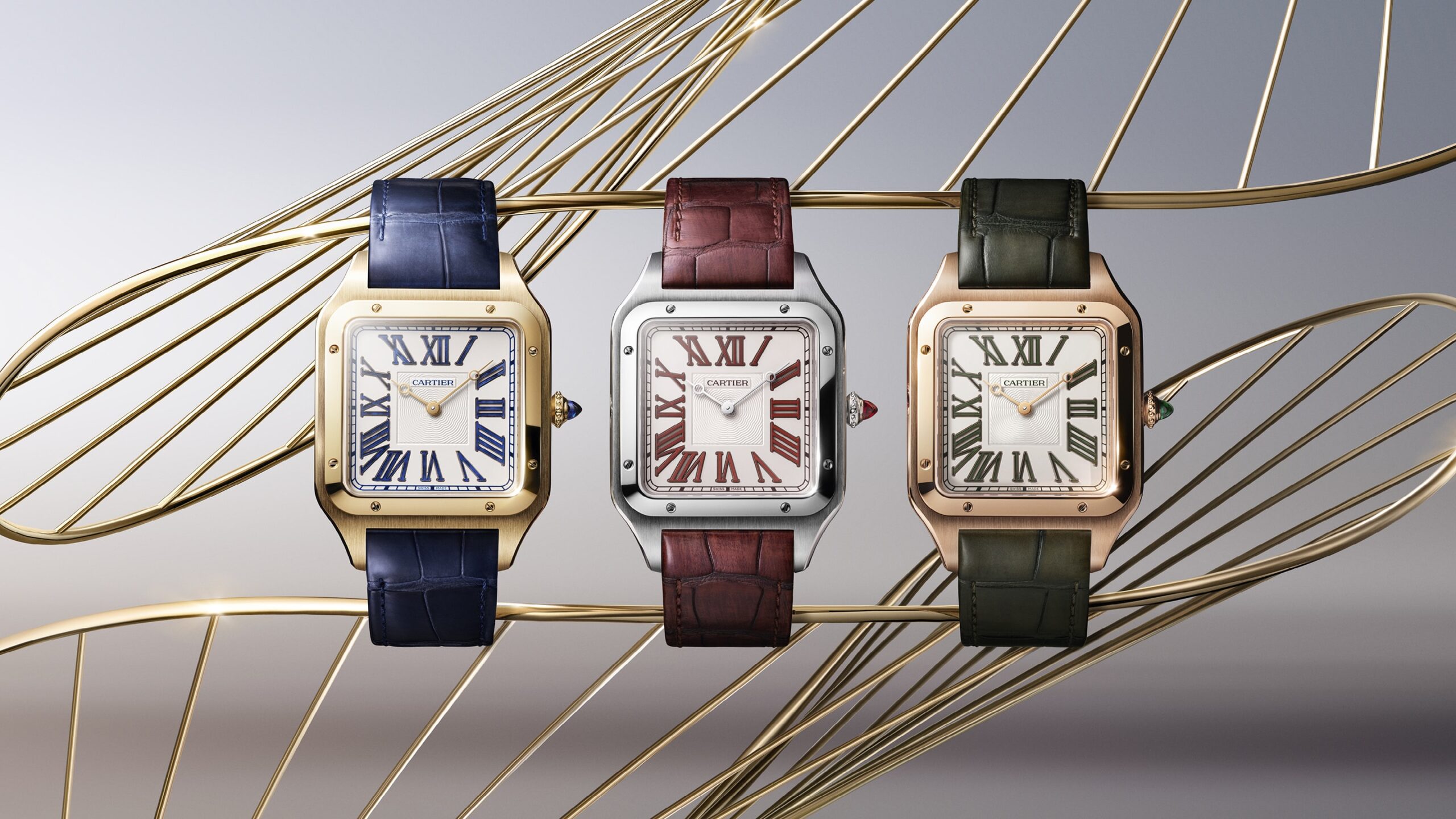 Introducing: The Cartier Santos Dumont XL In Three Precious Metals