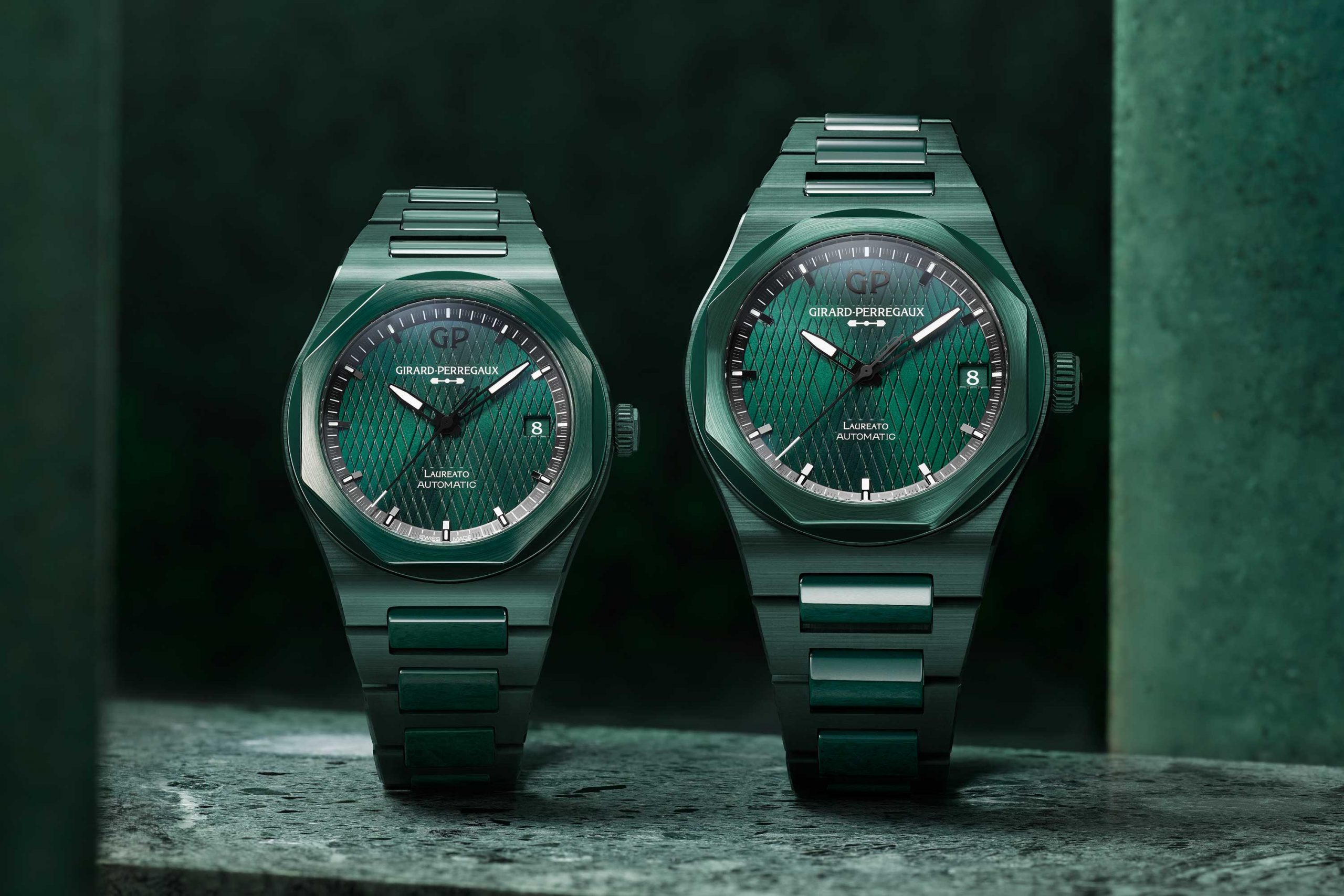 Introducing the Girard-Perregaux Laureato Green Ceramic Aston Martin Edition