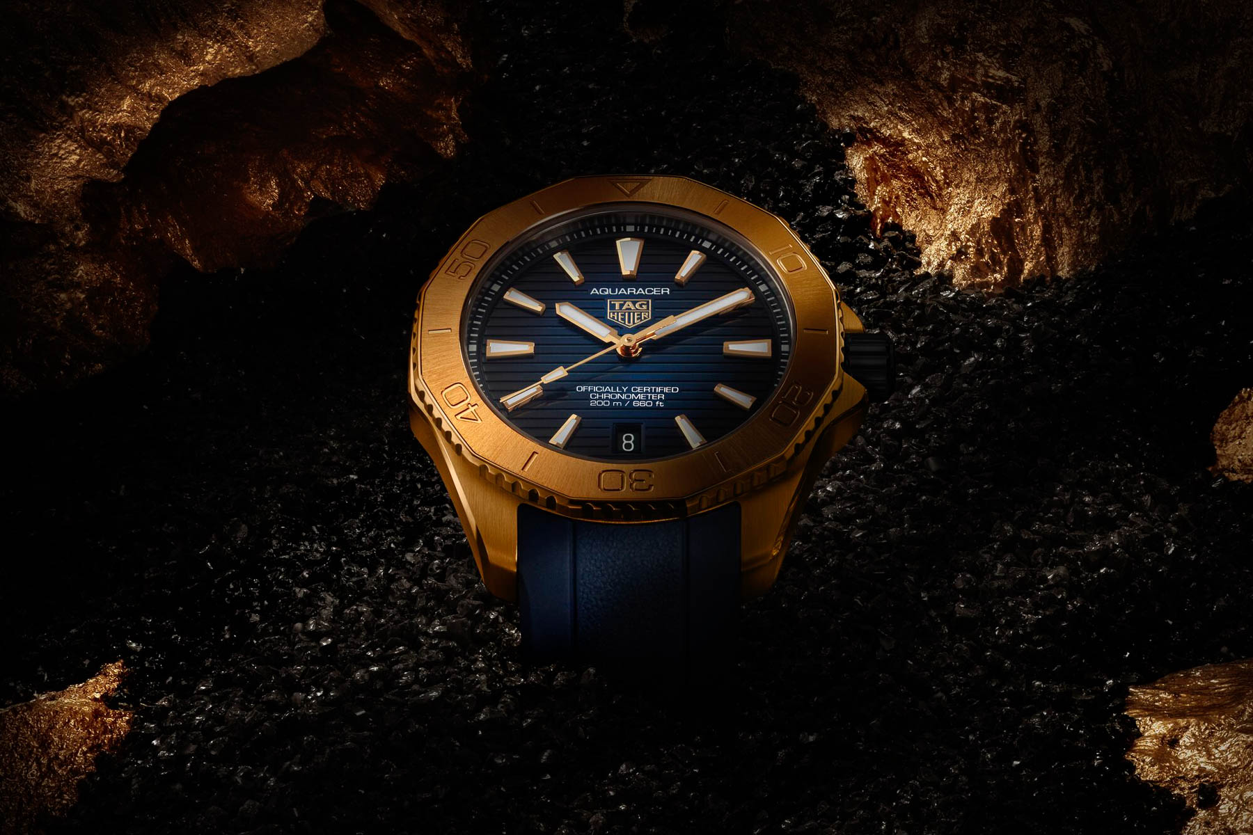 TAG Heuer Adds Precious Metal To The Aquaracer Professional 200 Series