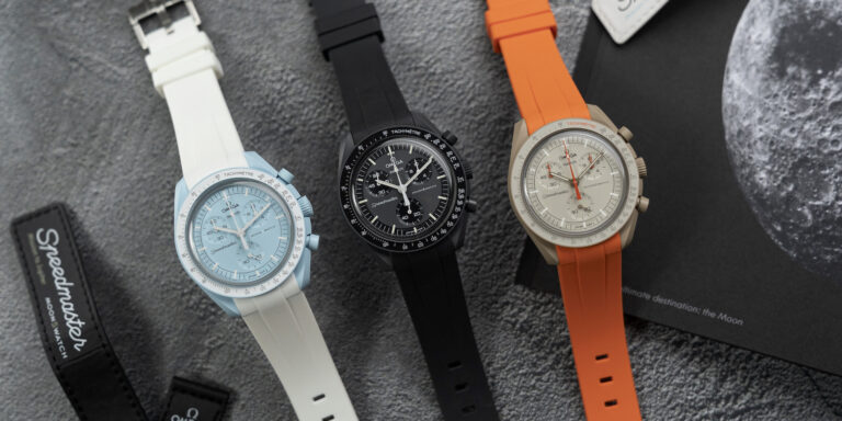 Customize Your Omega X Swatch MoonSwatch With The Wristbuddys Curved Rubber Watch Strap
