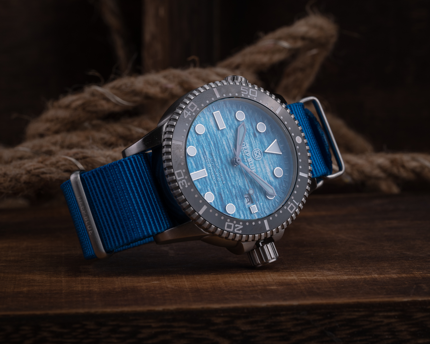 DEEP BLUE Watches OCEAN AQUA [next level wave pattern]