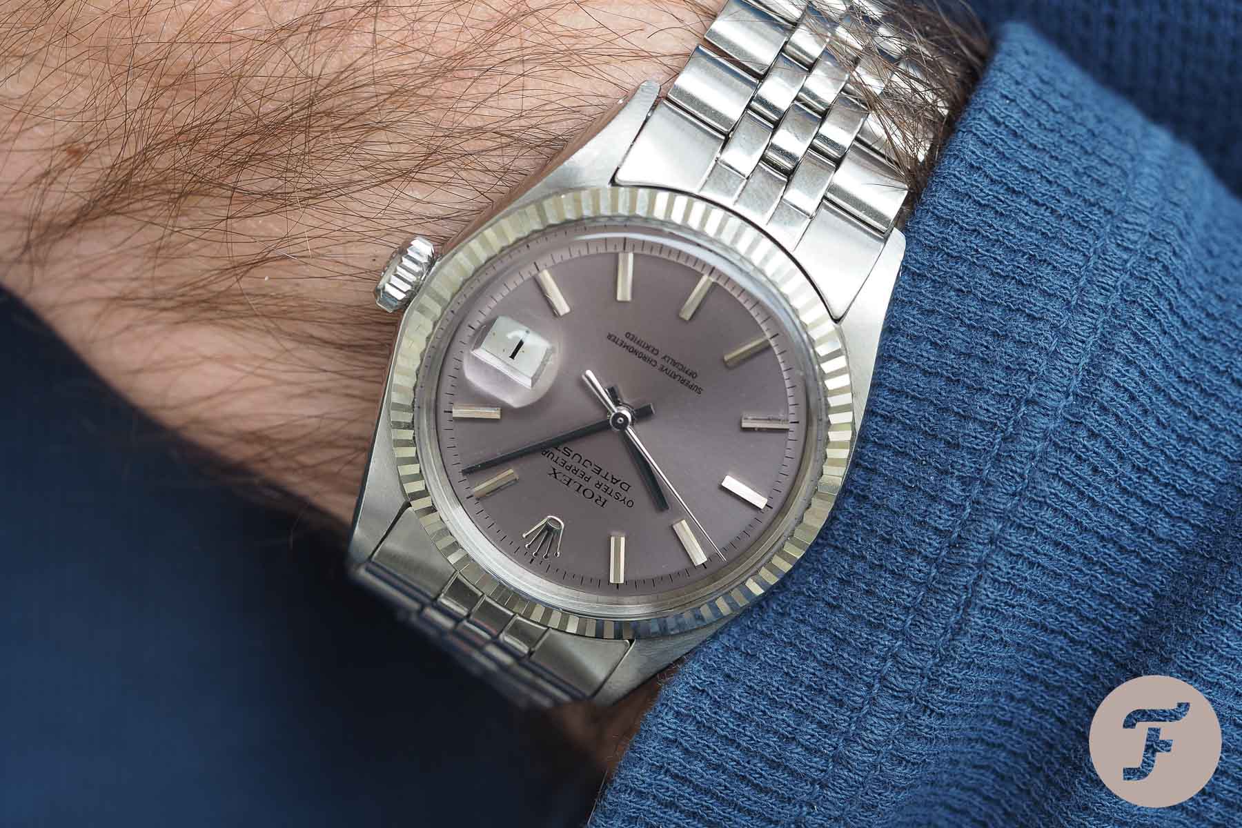 The Rolex Datejust 1601 With No-Lume Lavender Dial Is Simply Stunning