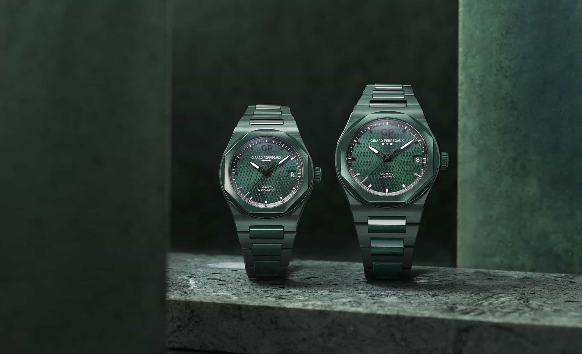 Girard-Perregaux Goes Full Aston Martin Racing Green in New Ceramic Laureato
