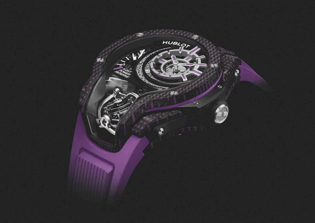 Hublot Adds New Colors to MP-09 Tourbillon Bi-Axis Universe
