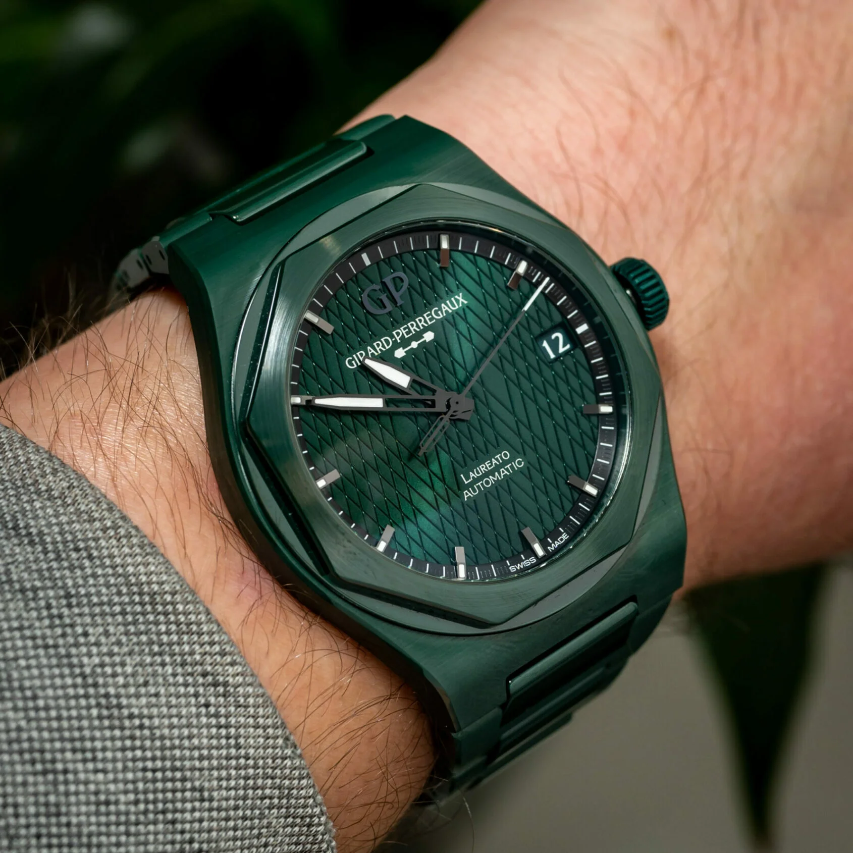 Introducing The Girard-Perregaux Laureato Green Ceramic Aston Martin Edition Watches