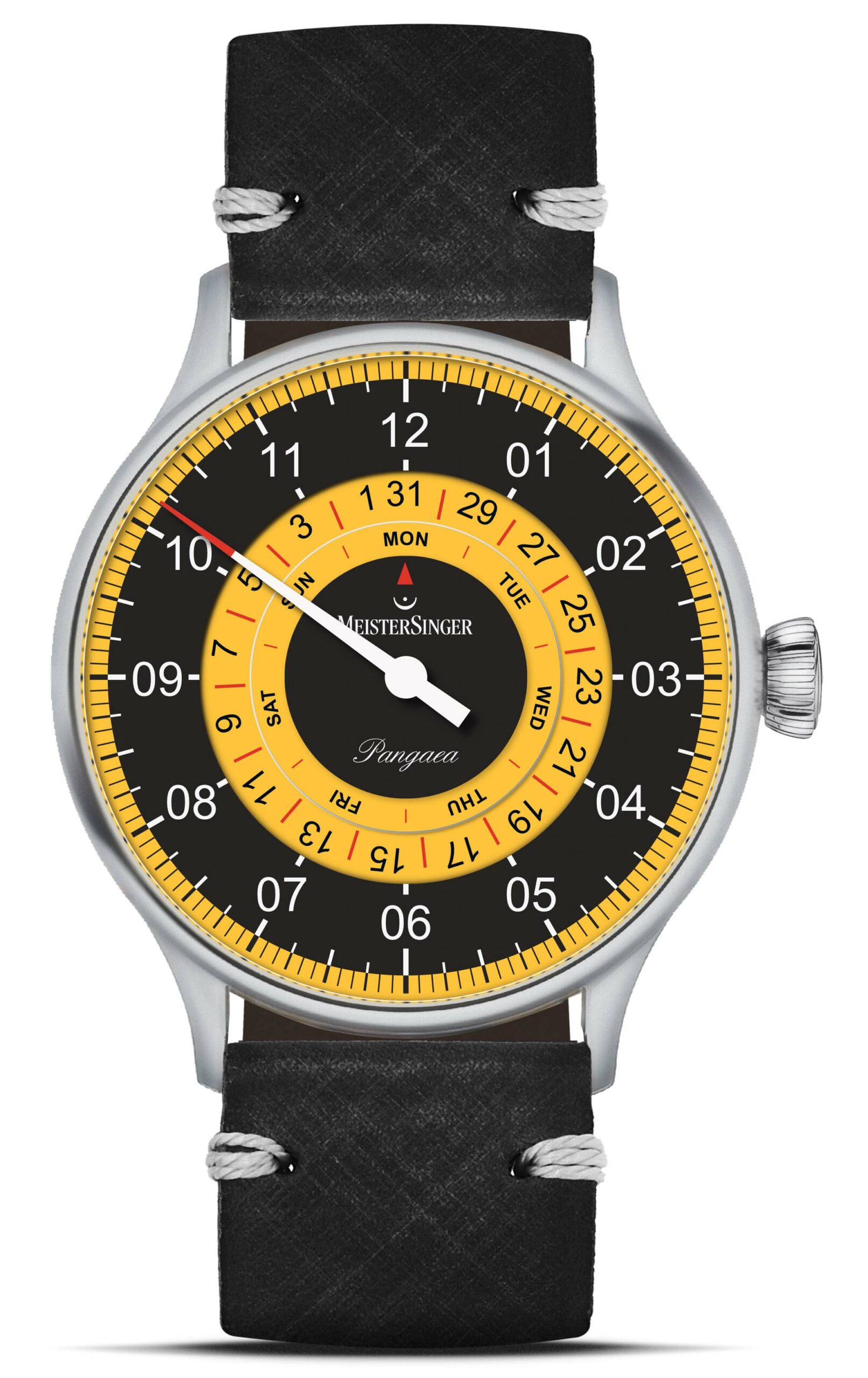 MeisterSinger Unveils A Yellow And Black Pangaea Day Date Limited-Edition Watch
