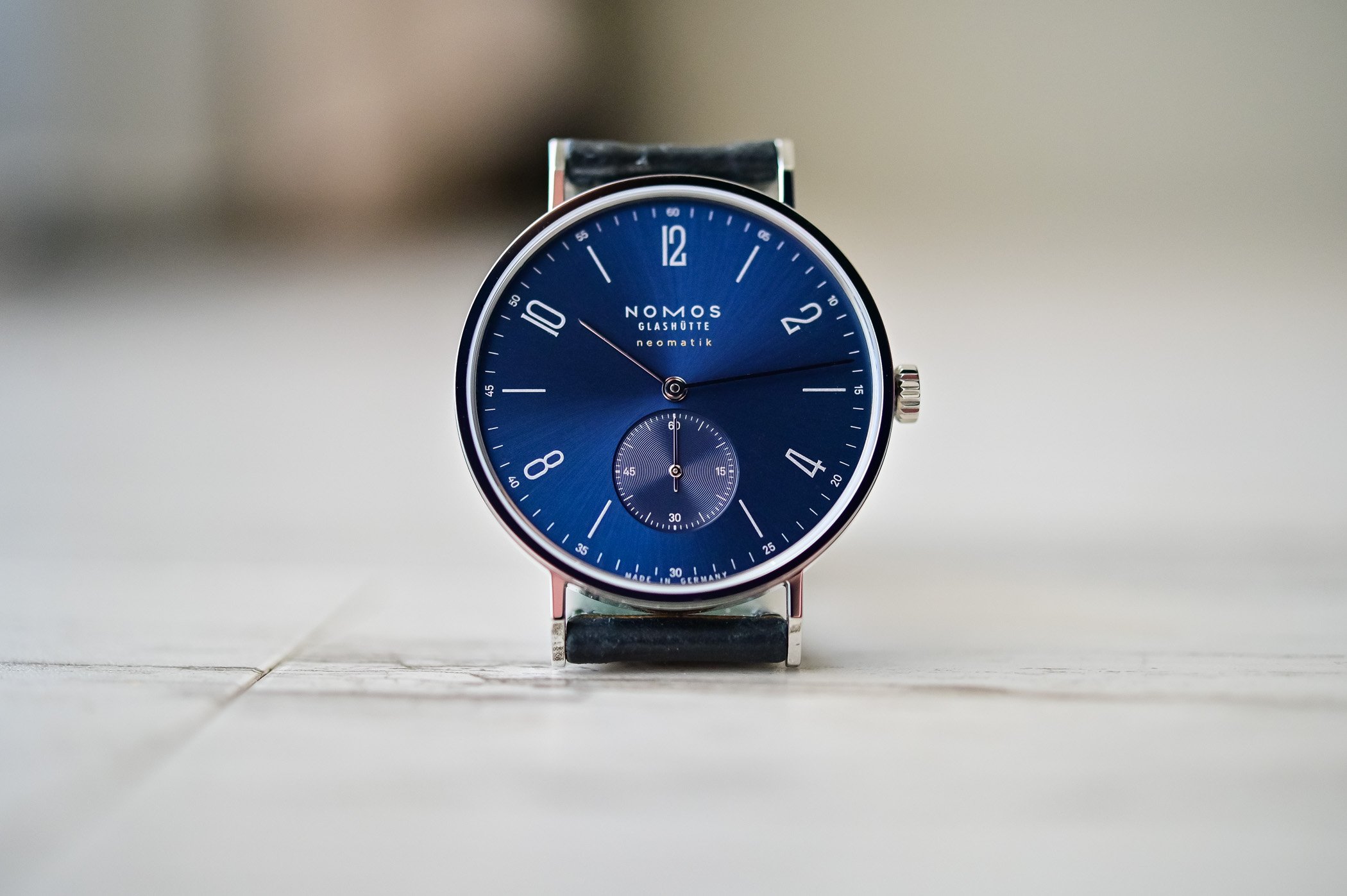 New: Nomos Tangente Neomatik Blue Gold